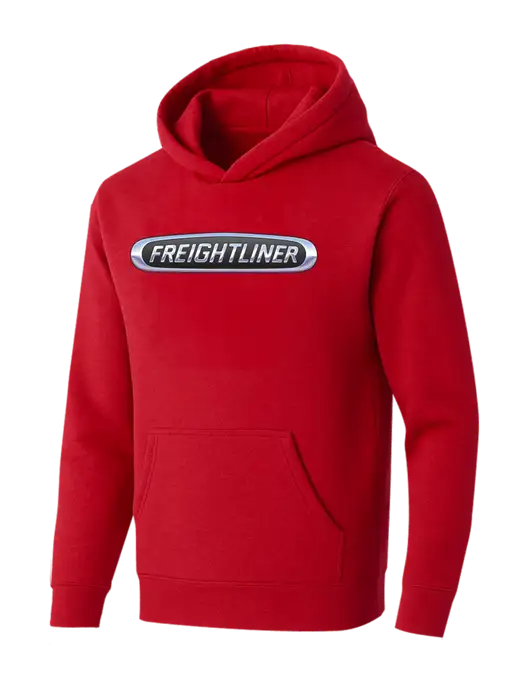 BELLA+CANVAS Red Sponge Fleece Pullover Hoodie w/Freightliner Logo