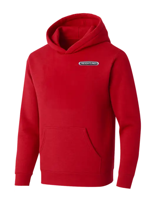 BELLA+CANVAS Red Sponge Fleece Pullover Hoodie w/Freightliner Logo
