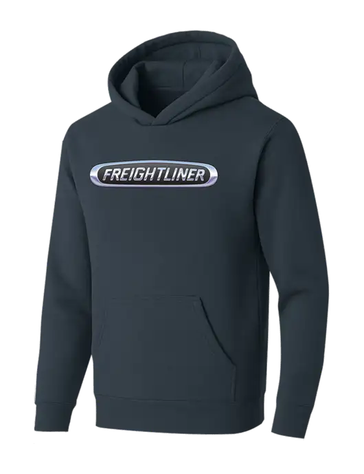BELLA+CANVAS Dark Grey Sponge Fleece Pullover Hoodie w/Freightliner Logo