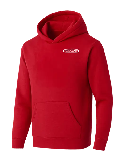 BELLA+CANVAS Red Sponge Fleece Pullover Hoodie w/Freightliner Logo