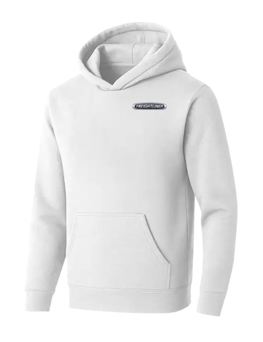 BELLA+CANVAS Heathered White Sponge Fleece Pullover Hoodie w/Freightliner Logo