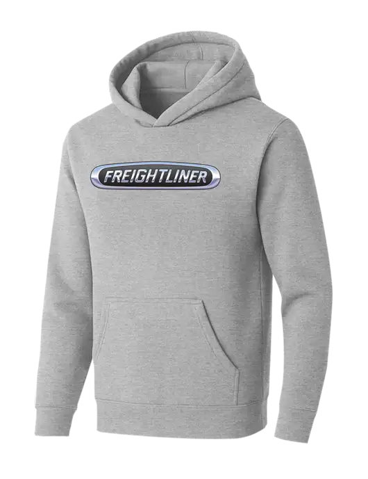 BELLA+CANVAS Light Grey Heather Sponge Fleece Pullover Hoodie w/Freightliner Logo