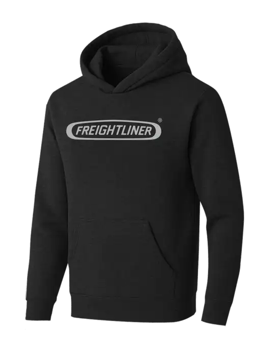 BELLA+CANVAS Black Heather Sponge Fleece Pullover Hoodie w/Freightliner Logo