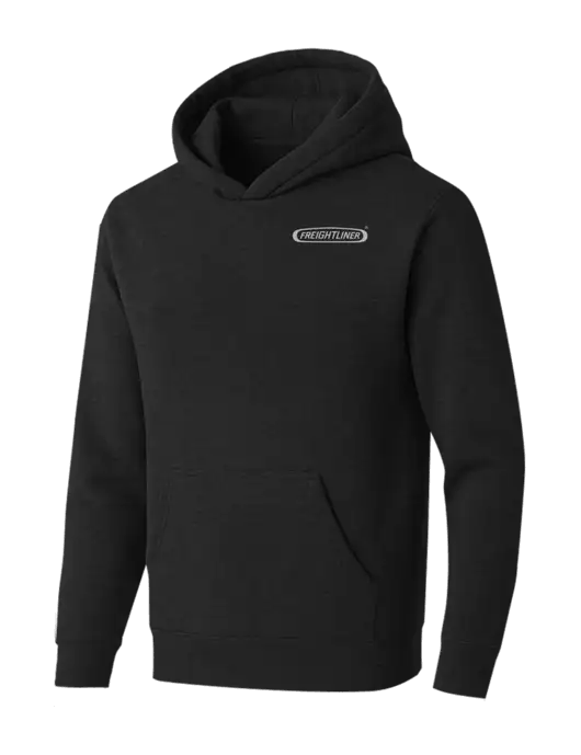 BELLA+CANVAS Black Heather Sponge Fleece Pullover Hoodie w/Freightliner Logo