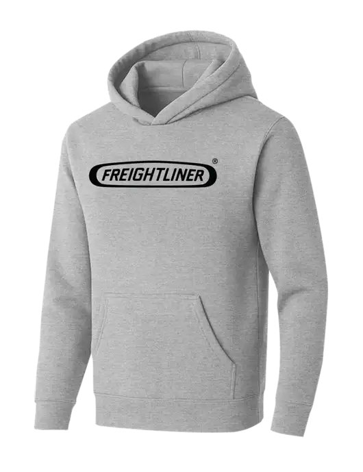 BELLA+CANVAS Light Grey Heather Sponge Fleece Pullover Hoodie w/Freightliner Logo