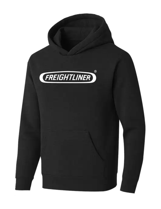 BELLA+CANVAS Black Heather Sponge Fleece Pullover Hoodie w/Freightliner Logo