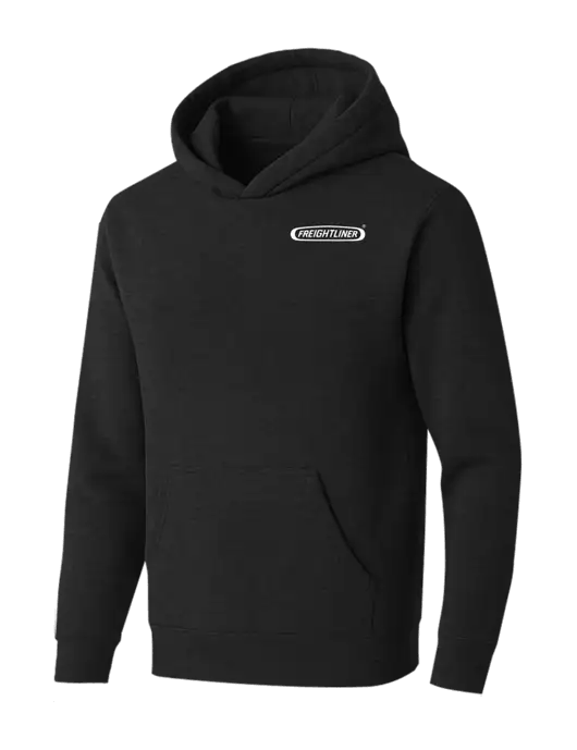 BELLA+CANVAS Black Heather Sponge Fleece Pullover Hoodie w/Freightliner Logo
