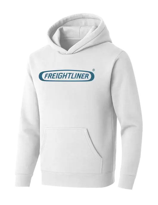 BELLA+CANVAS Heathered White Sponge Fleece Pullover Hoodie w/Freightliner Logo