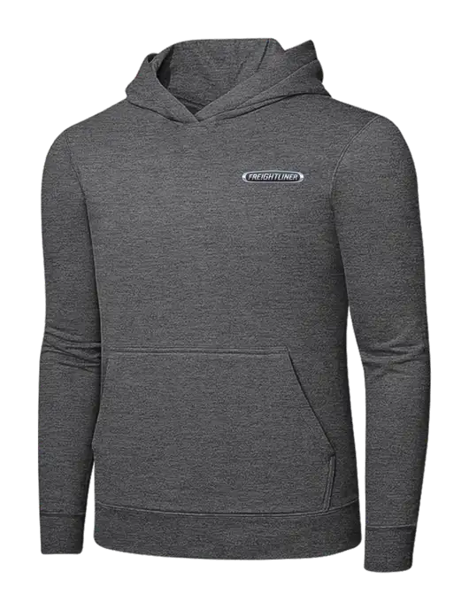 Graphite Heather 7.8. oz Ring Spun Hooded Sweatshirt w/Freightliner Logo