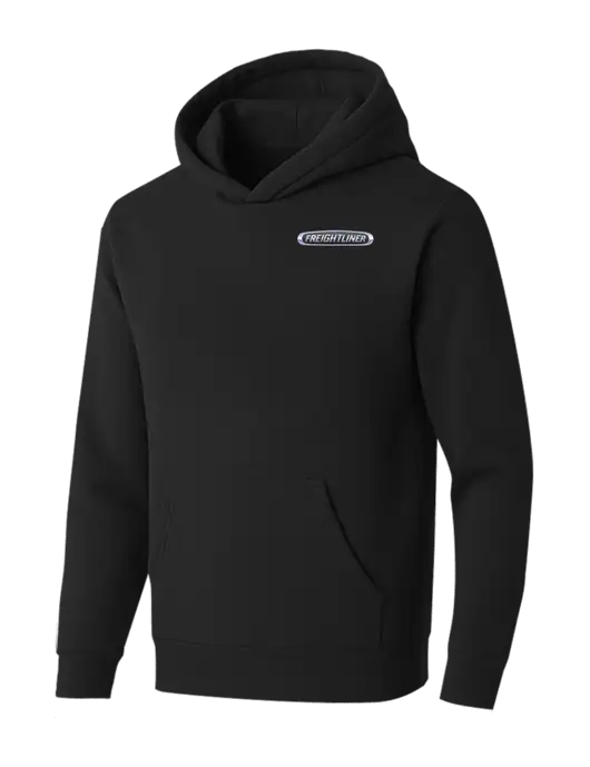 BELLA+CANVAS Black Sponge Fleece Pullover Hoodie w/Freightliner Logo