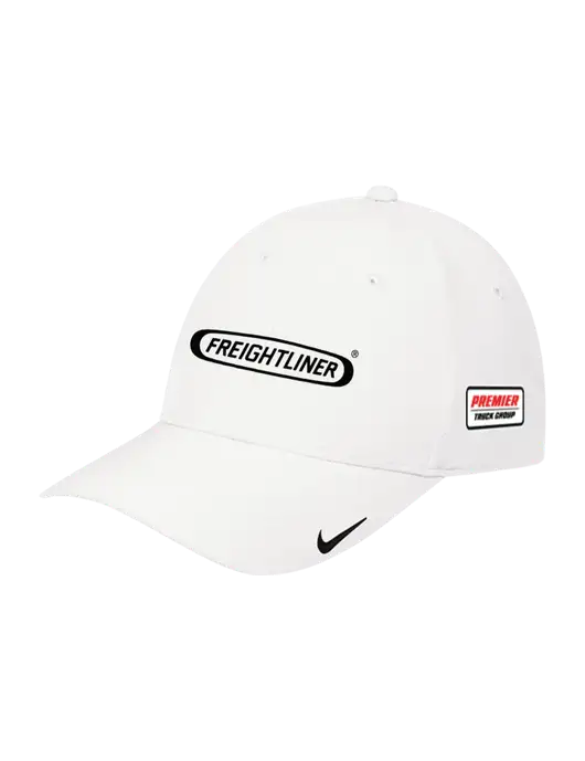 Nike White Dri-FIT Legacy Cap w/Freightliner Logo, Premier Truck Group Logo
