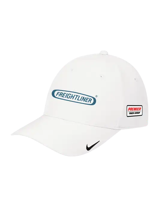 Nike White Dri-FIT Legacy Cap w/Freightliner Logo, Premier Truck Group Logo