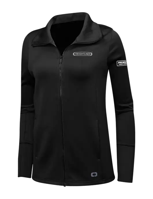 OGIO Black Womens Endurance Modern Performance Full-Zip w/Freightliner Logo, Premier Truck Group Logo