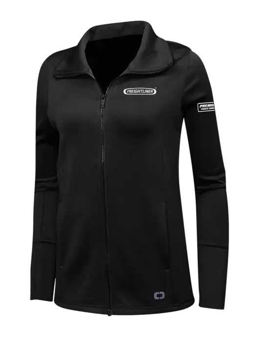 OGIO Black Womens Endurance Modern Performance Full-Zip w/Freightliner Logo, Premier Truck Group Logo