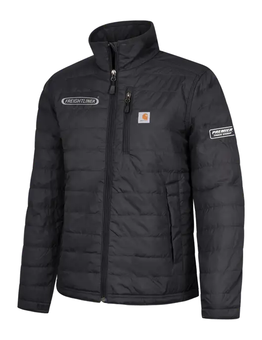 Carhartt Womens Black Gilliam Jacket w/Freightliner Logo, Premier Truck Group Logo