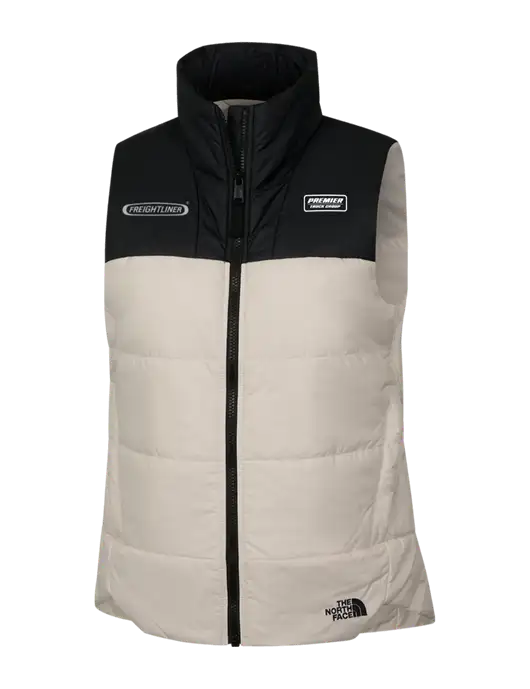 The North Face Womens Ivory Everyday Insulated Vest w/Freightliner Logo, Premier Truck Group Logo
