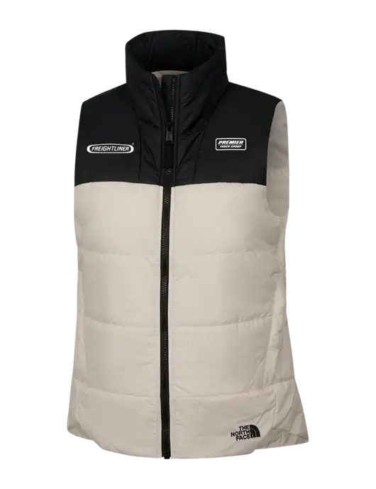 The North Face Womens Ivory Everyday Insulated Vest w/Freightliner Logo, Premier Truck Group Logo