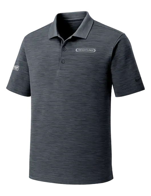 Nike Dri-FIT Dark Grey Striated Polo w/Freightliner Logo, Premier Truck Group Logo
