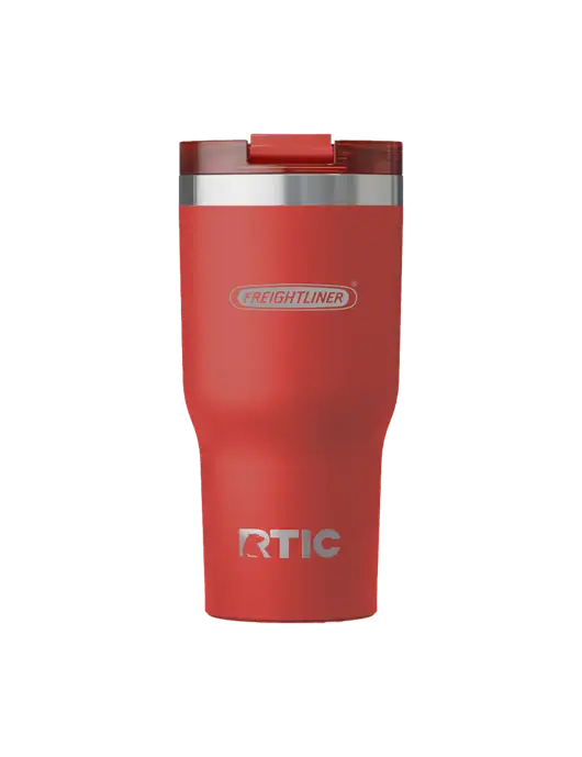 RTIC Essential 20 oz Red Tumbler w/Freightliner Logo, Premier Truck Group Logo