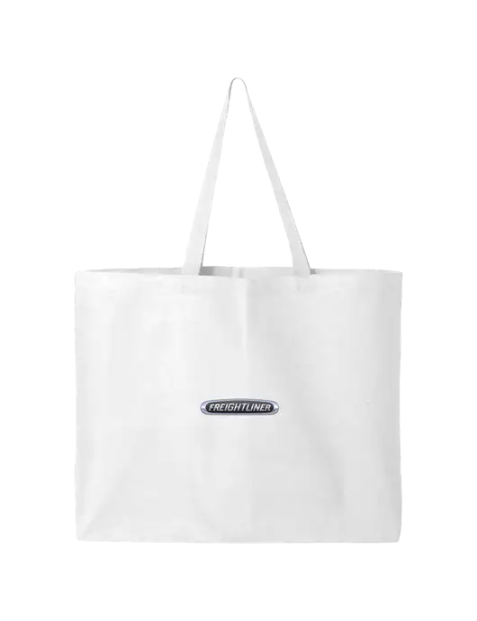 Sturdy Canvas White Tote w/Freightliner Logo