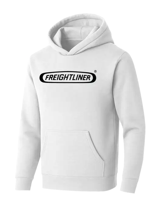 BELLA+CANVAS White Sponge Fleece Pullover Hoodie w/Freightliner Logo