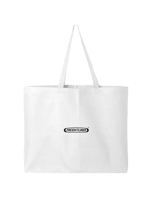Sturdy Canvas White Tote w/Freightliner Logo