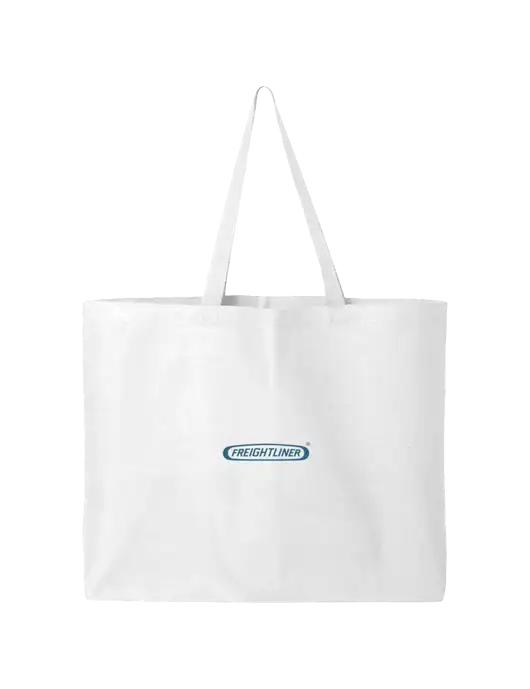 Sturdy Canvas White Tote w/Freightliner Logo