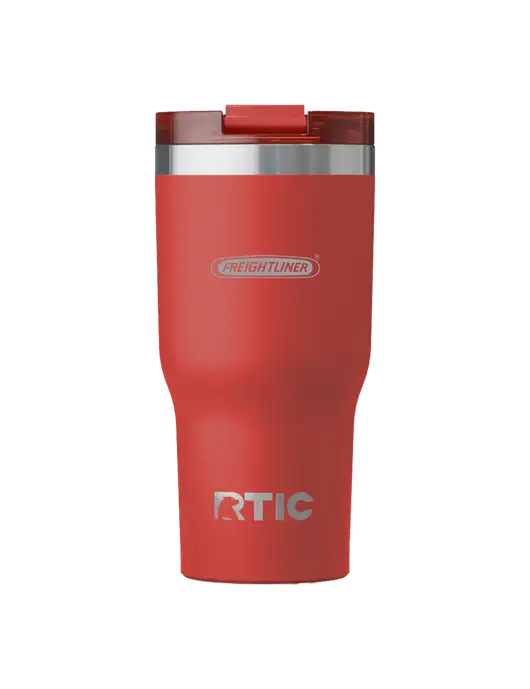RTIC Essential 30 oz Red Tumbler w/Freightliner Logo, Premier Truck Group Logo