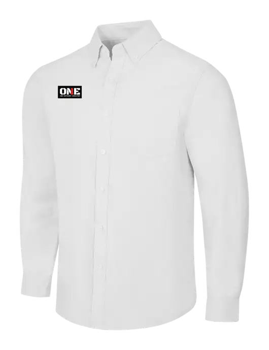White SuperPro Oxford Shirt w/ONE Logo