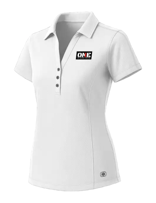 OGIO Womens White ONYX Polo w/ONE Logo