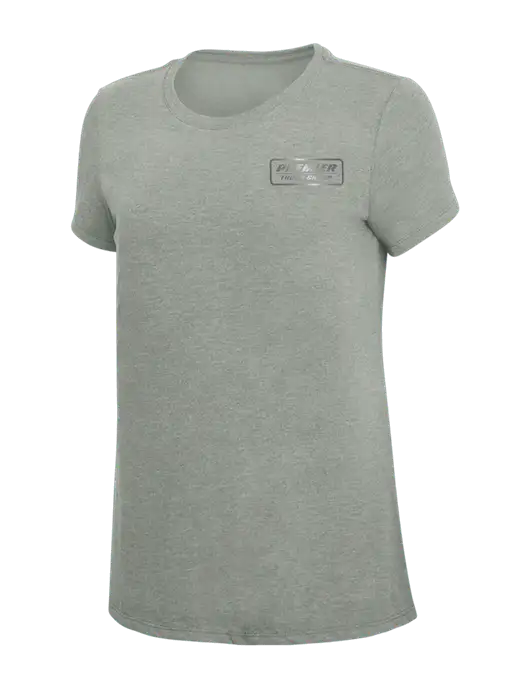 Womens Simply Soft Grey Frost 4.5oz  Poly/Combed Ring Spun Cotton T-Shirt w/Premier Truck Group Logo