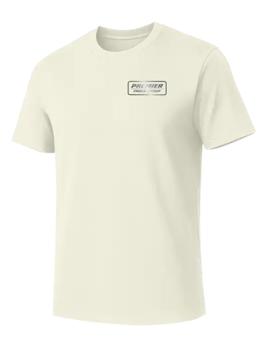 Allmade White Sand Organic Cotton Tee w/Premier Truck Group Logo
