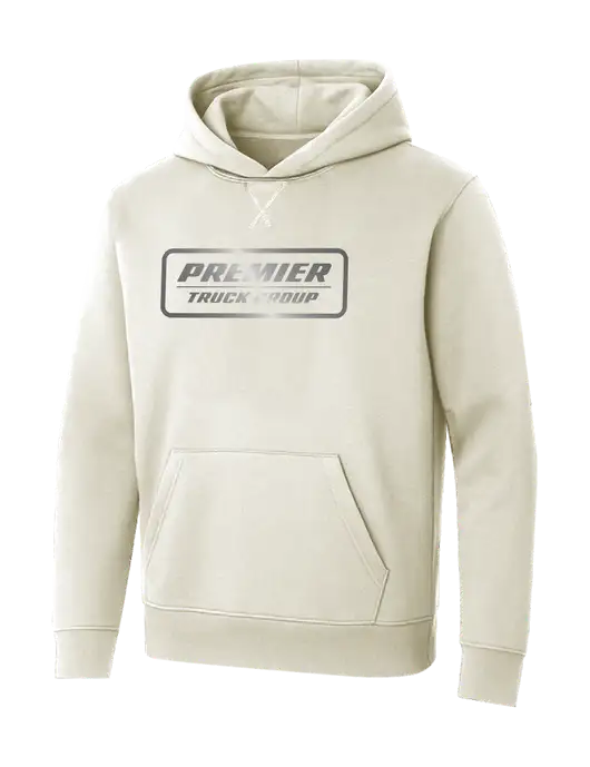 Allmade White Sand Organic French Terry Pullover Hoodie w/Premier Truck Group Logo