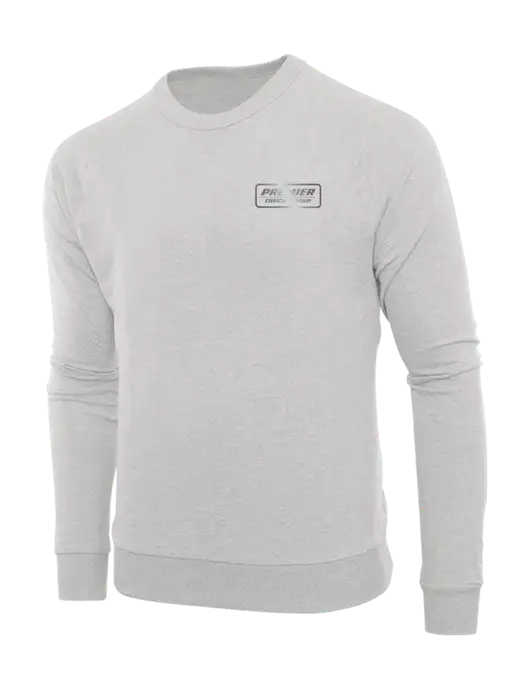 Allmade Granite Grey Heather Organic French Terry Crewneck Sweatshirt w/Premier Truck Group Logo