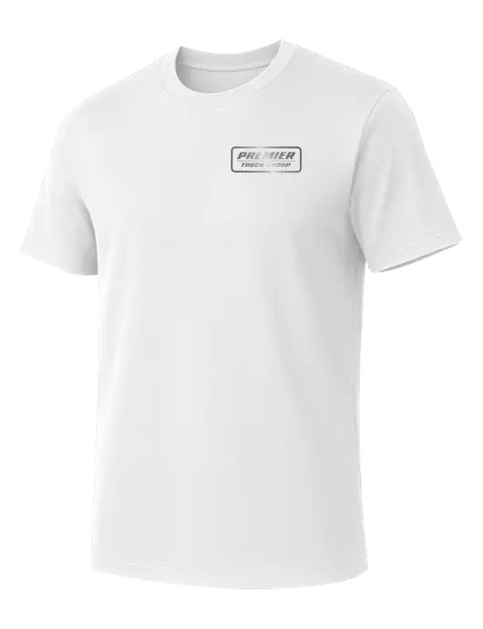 Allmade Bright White Organic Cotton Tee w/Premier Truck Group Logo