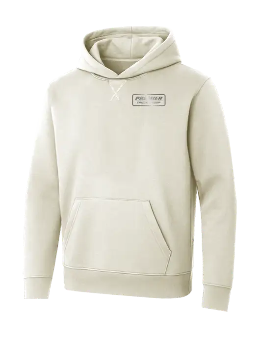 Allmade White Sand Organic French Terry Pullover Hoodie w/Premier Truck Group Logo