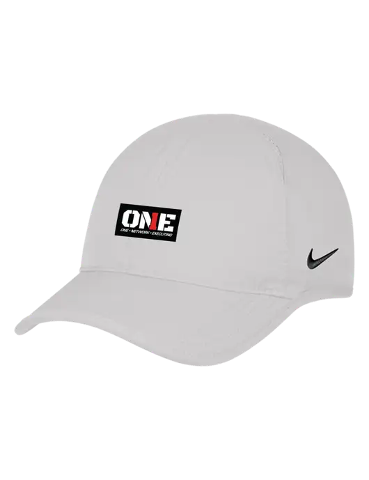 Nike White Featherlight Cap w/ONE Logo