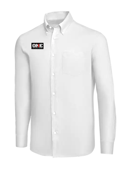 Brooks Brothers White Wrinkle-Free Stretch Nailhead Shirt w/ONE Logo