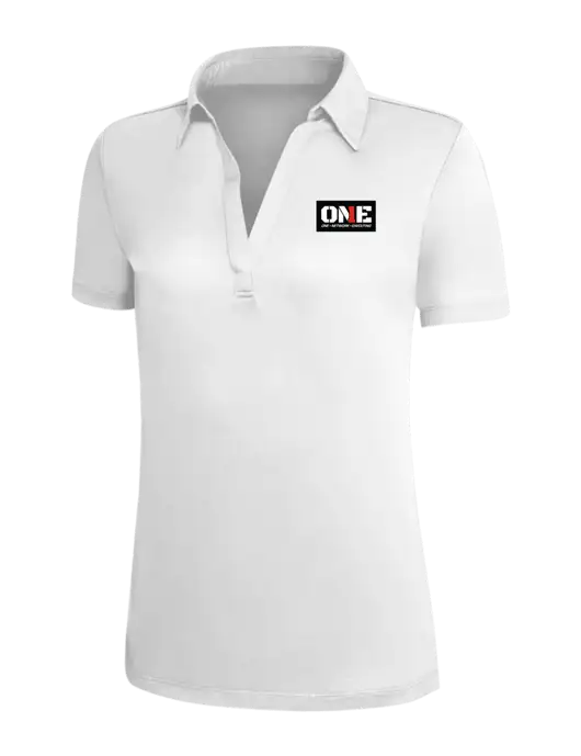 White Silk Touch Womens Performance Polo w/ONE Logo