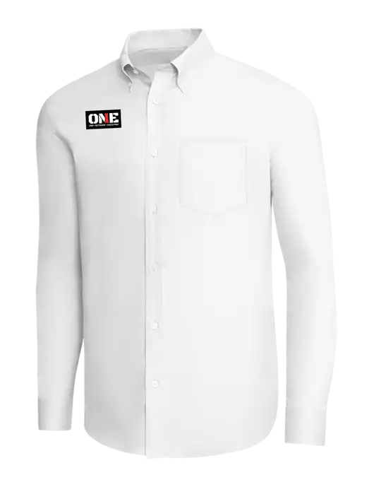 Brooks Brothers White Wrinkle-Free Stretch Pinpoint Shirt w/ONE Logo