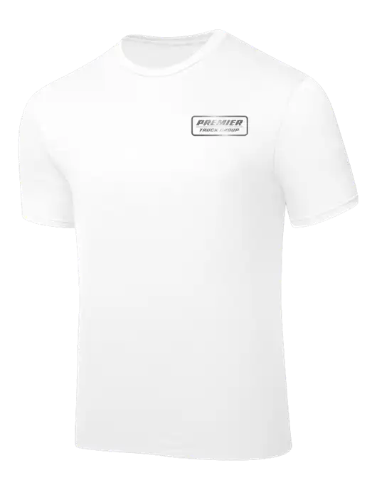 White PosiCharge Competitor Tee w/Premier Truck Group Logo