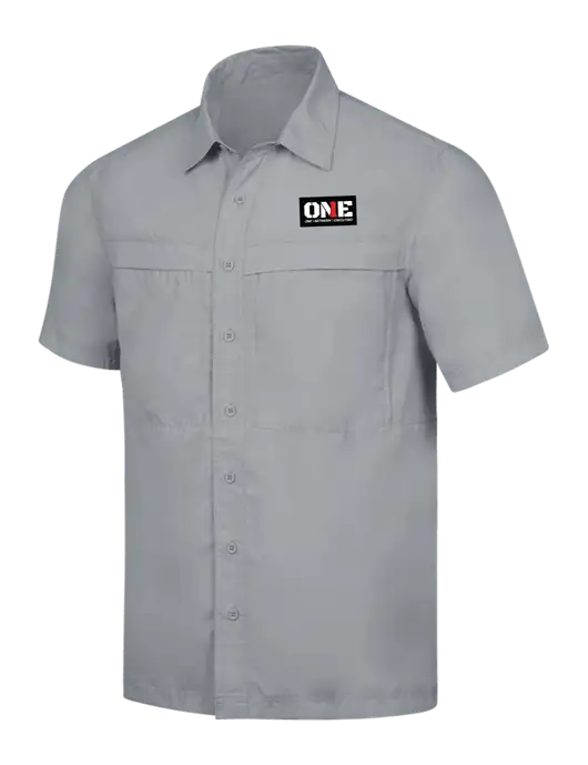 Light Grey Short Sleeve UV Daybreak Shirt w/ONE Logo