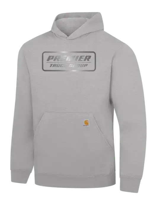 Carhartt Light Grey Heather Midweight Hooded Sweatshirt w/Premier Truck Group Logo