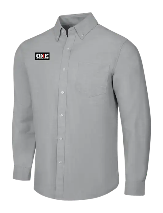 Light Grey SuperPro Oxford Shirt w/ONE Logo