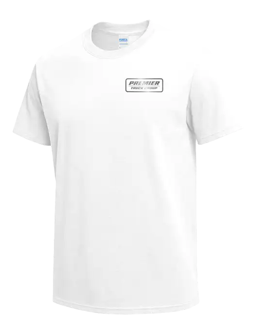 White Heavyweight 6.1 oz T-Shirt w/Premier Truck Group Logo