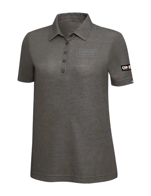 TravisMathew Black Heather Womens Oceanside Polo w/Premier Truck Group Logo, ONE Logo