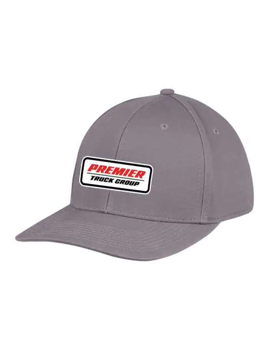 Premium Modern Structured Twill Charcoal Snapback Cap w/Premier Truck Group Logo